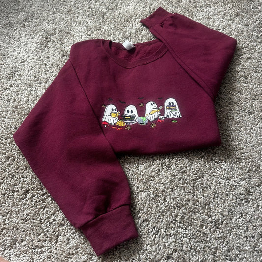 Reading Ghosts Embroidered Sweatshirt