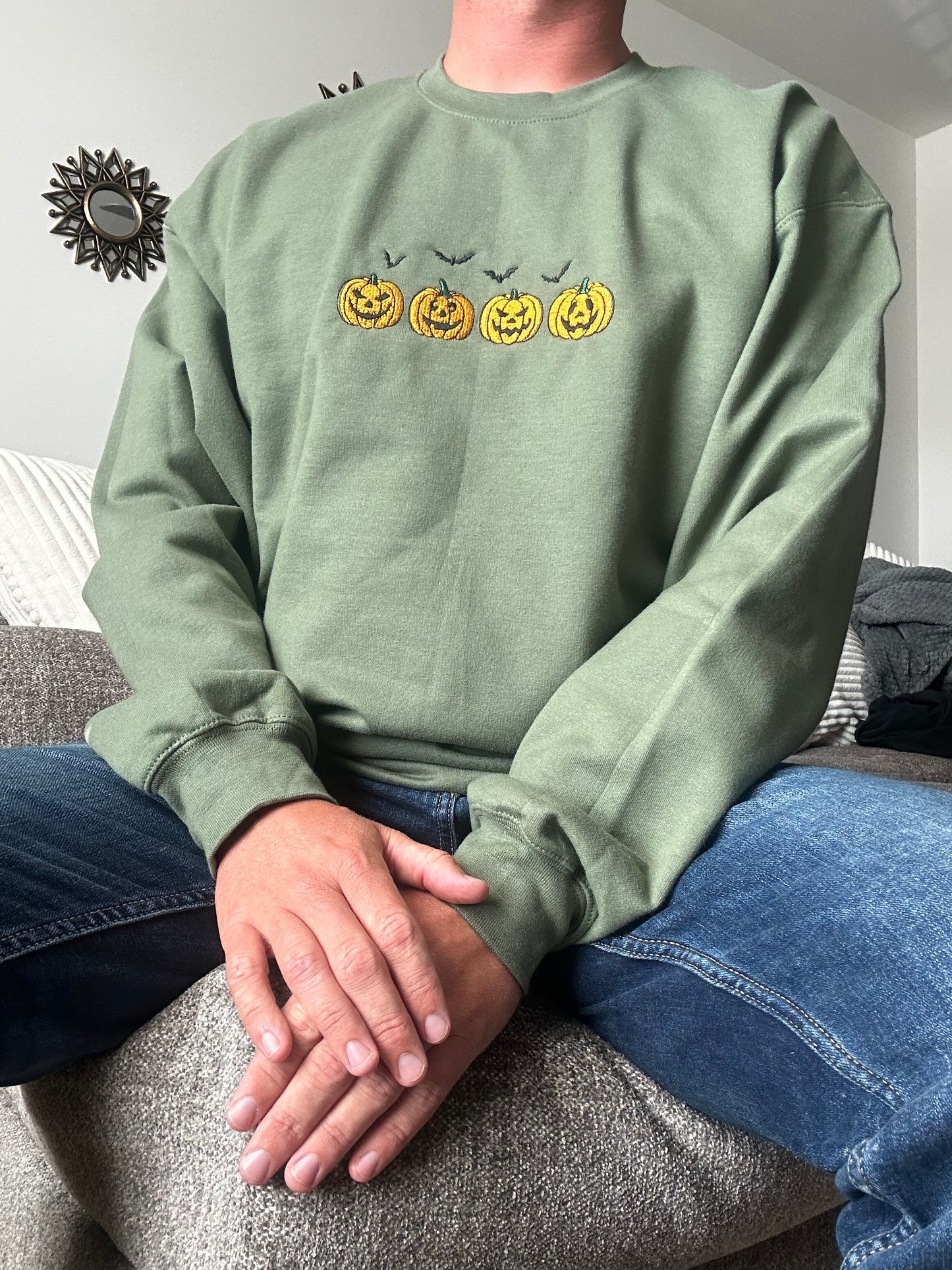 Pumpkin Parade Embroidered Sweatshirt