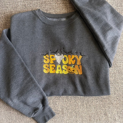 "Spooky Season" Halloween Sweatshirt – Cozy Fall Clothing