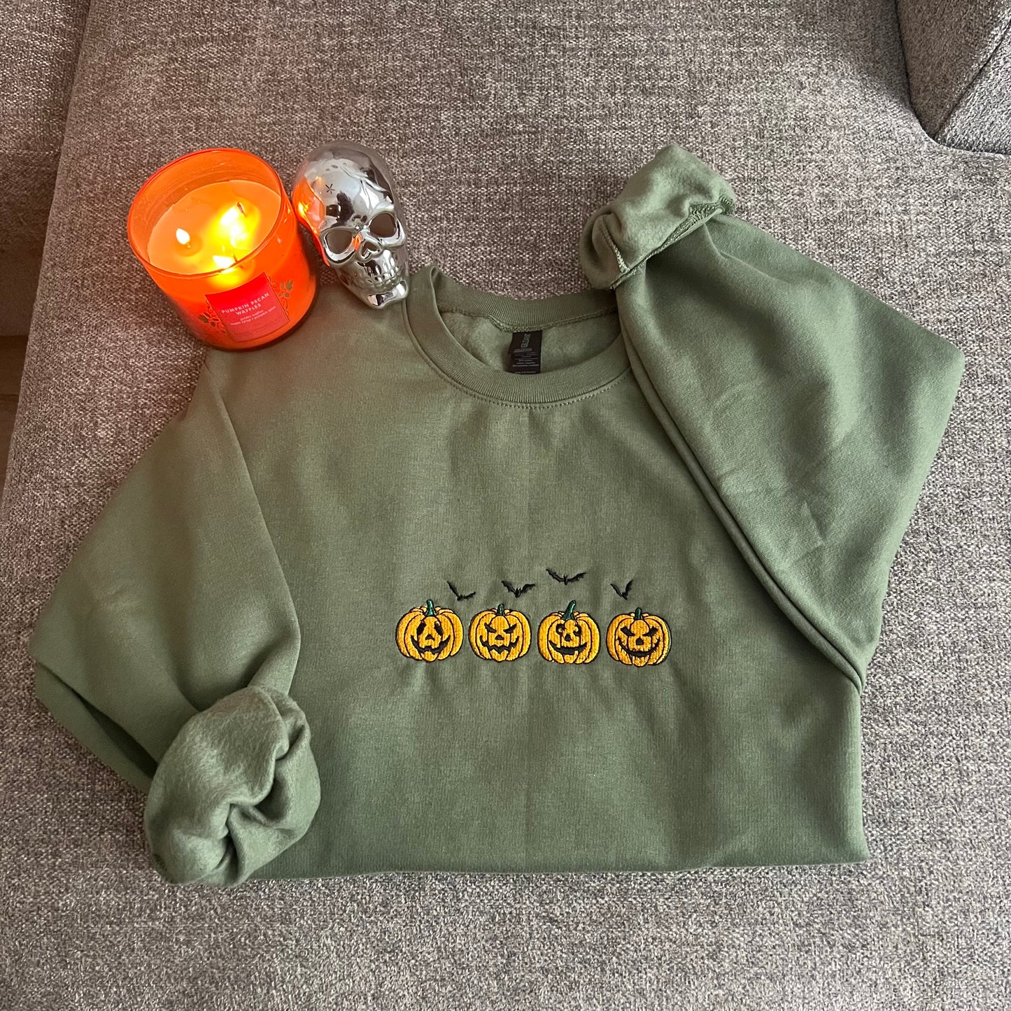 Pumpkin Parade Embroidered Sweatshirt